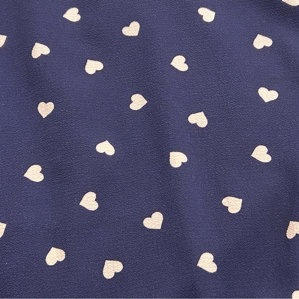 ASOS Navy Heart Pattern Open Back Mini Tea Dress - Size 6 - Picture 12 of 16